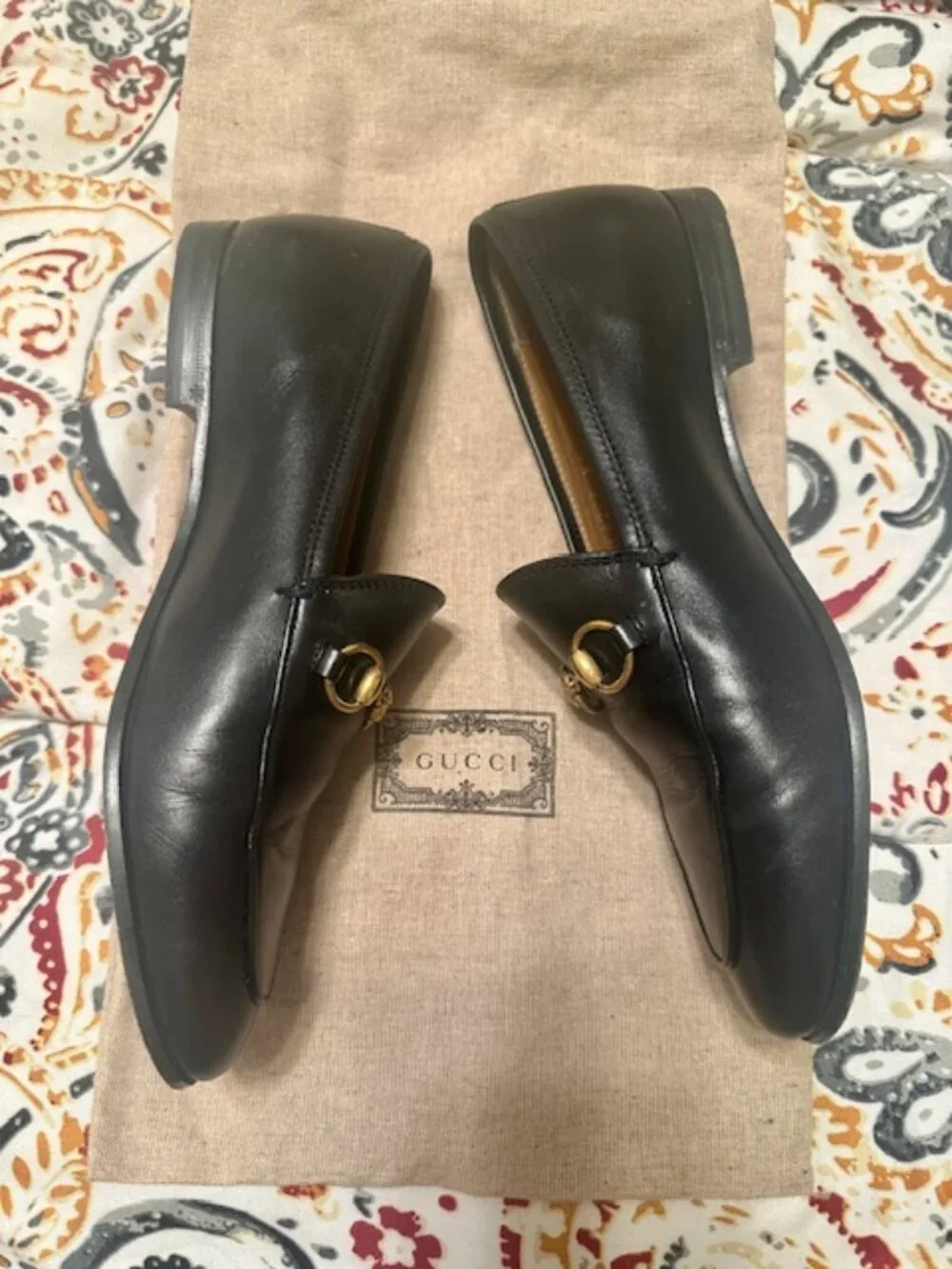 Gucci Black Leather Horsebit Jordaan Loafers - Picture 3 of 8